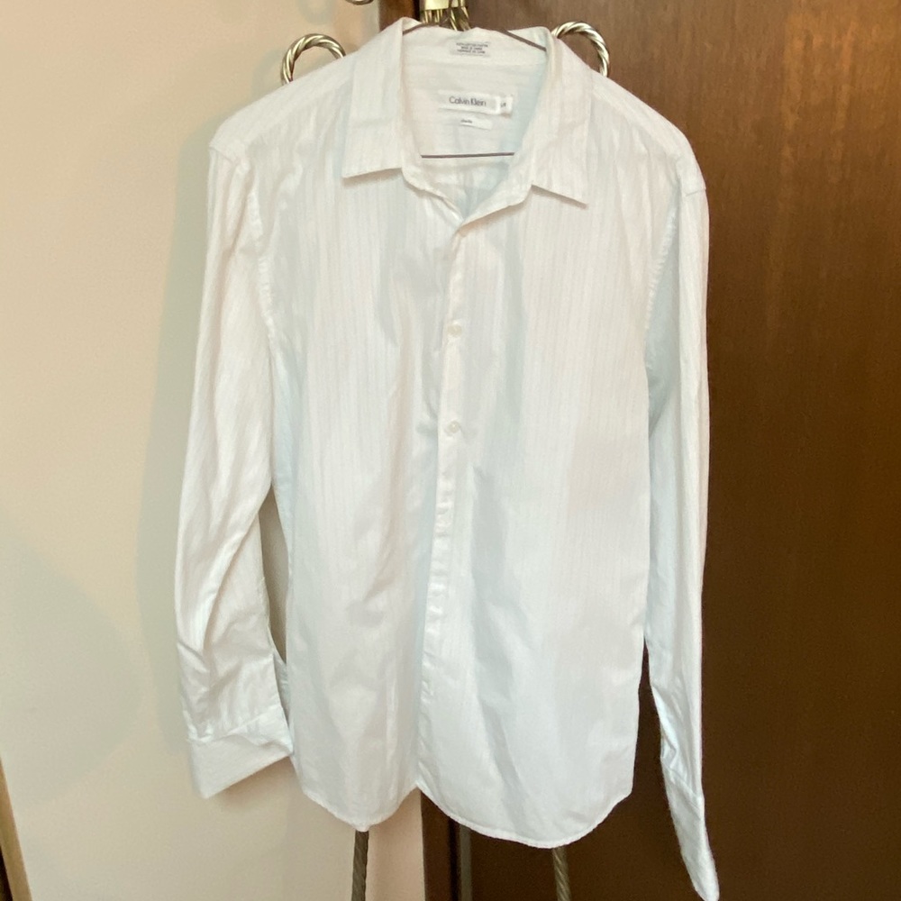 Calvin Klein slim fit pin stripe